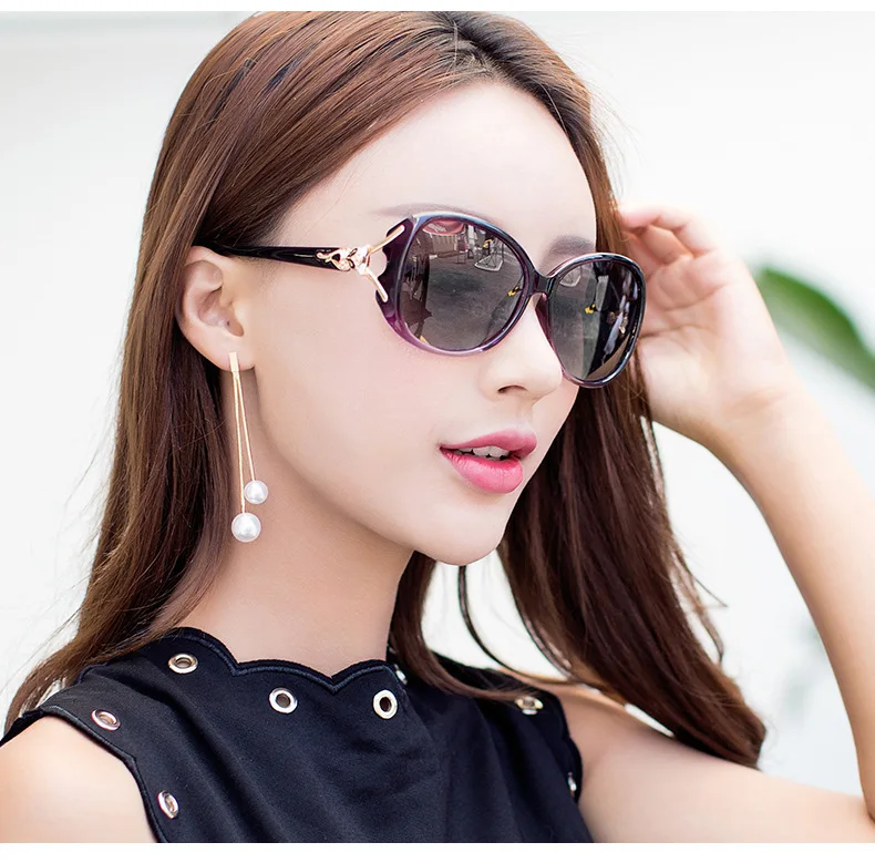 Day and night dual-use sunglasses women's driving sunglasses women's night vision goggles anti-ultraviolet color changing polari
