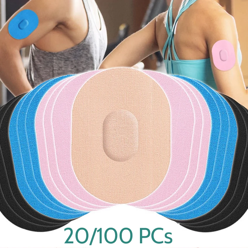 20/100pc Waterproof Adhesive Patche Sibionic Sensor Covers Patch CGM Sweatproof Over Patch Tape Reinforced Fixed Stickers Aidex