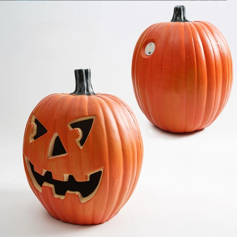 17.5 بوصة هالوين اليقطين مصابيح أرضية مول ملاهي الديكور في الهواء الطلق تضيء مضحك واسعة النطاق مكان الإعداد الديكور #4