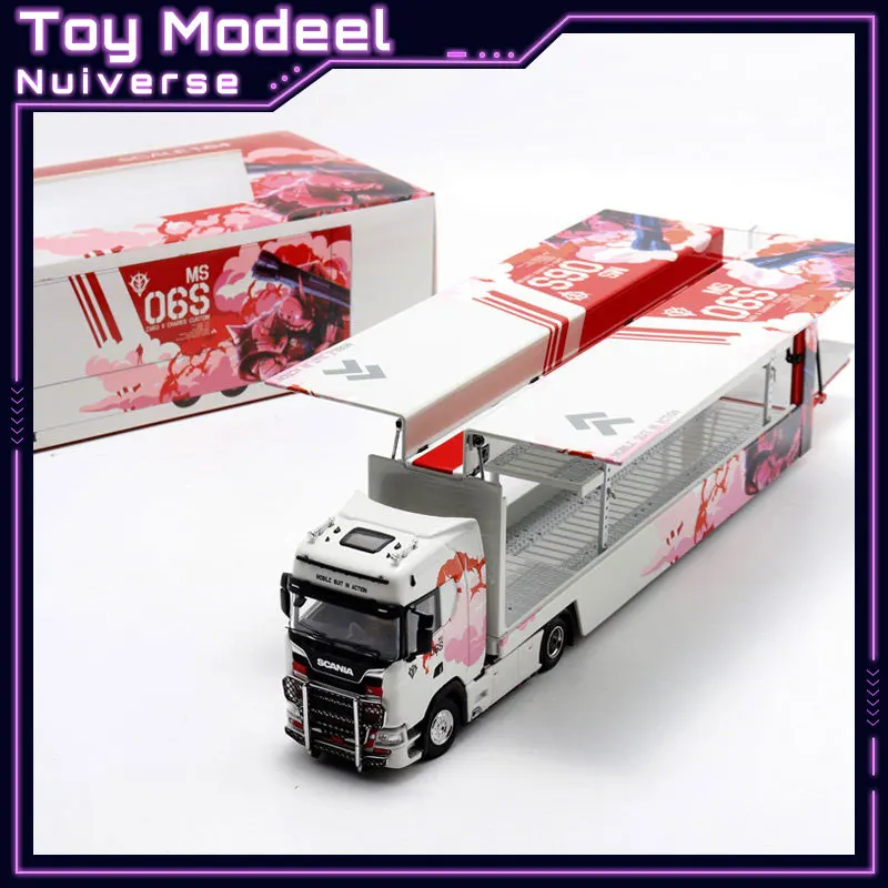 

Maxwell Scania S730 White Apple Gull Wing Trailer 1 64 Scale Diecast Alloy Truck Simulation Model Collectible Decor Perfect Gift