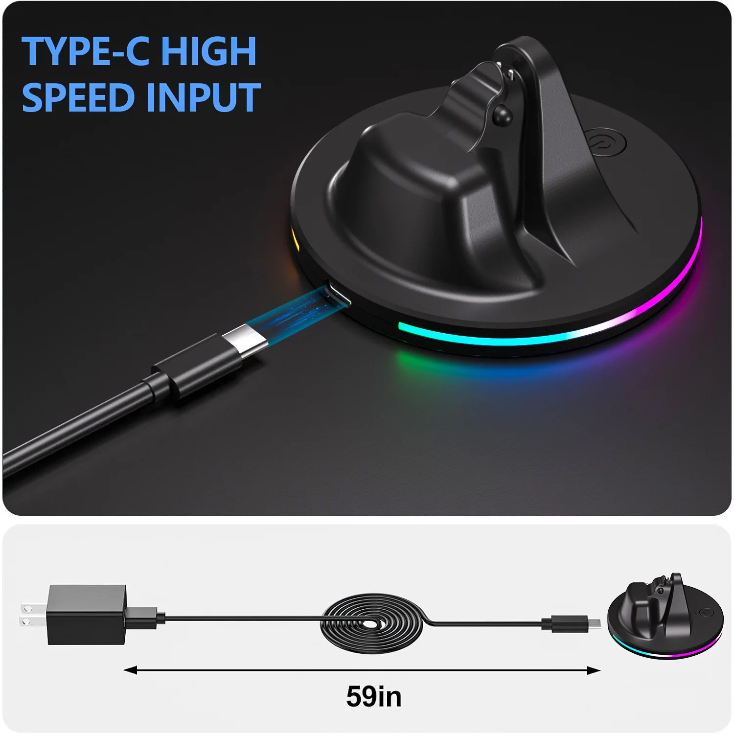 مناسبة لنظارات Meta Ray Ban، حامل شحن نظارات AR، حامل تخزين RGB، حامل شاحن نظارات Meta