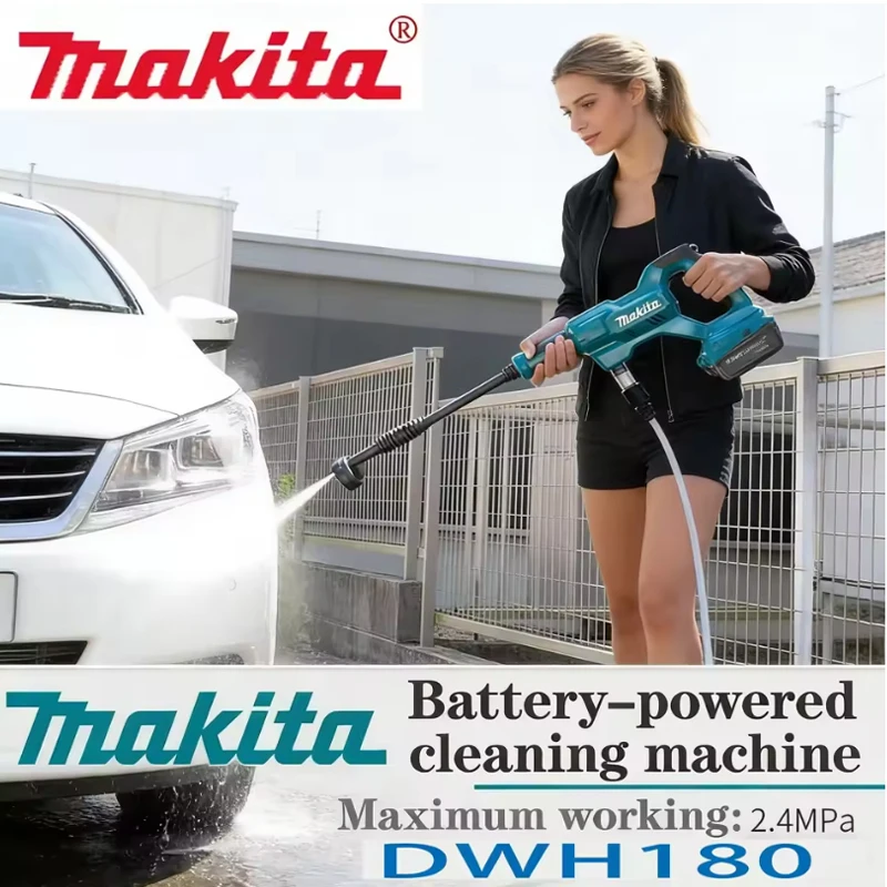 100% neuer Makita Dhw180 Akku-Hochdruckreiniger 18V kabelloses tragbares Reinigungsgerät mit hoher Durchflussrate Elektrowerkzeug