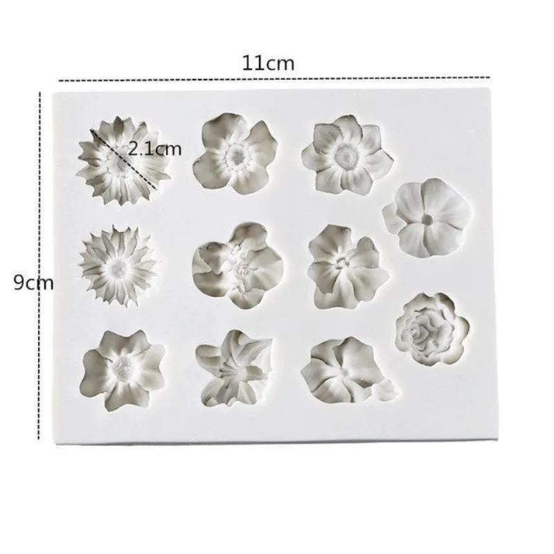 Chrysanthemum Fondant Silicone Cake Mold Rose Cupcake Jelly Candy Chocolate Decoration Baking Tools Mold Resin Kitchenware