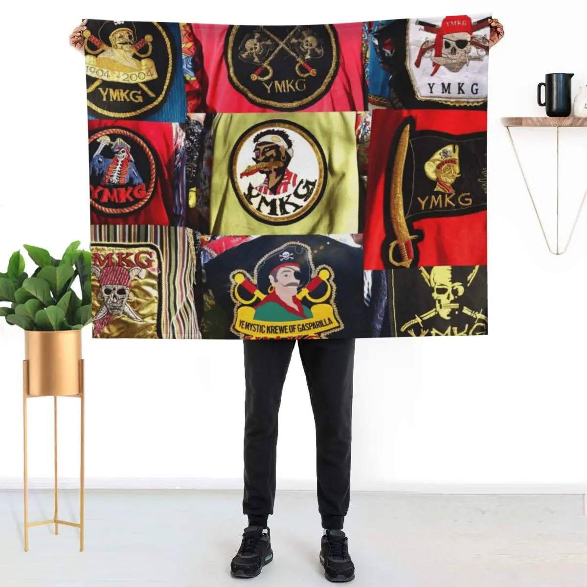 Gasparilla pirate patches Throw Blanket For Baby Luxury Throw Vintage bed plaid Soft Beds Soft Plaid Blankets