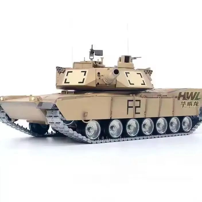 Metalowe gąsienice Henglong 1/16 skala 7.0 do tuningu Abrams RC Tank 3918 360 °   Wyrzutnia rewolwerowa z odstraszaczem odstraszaczówod