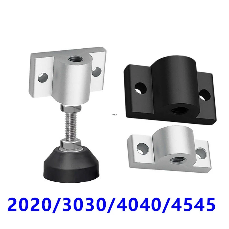 2020 3030 4040 Aluminum Profile Leveling Foot Mounting Bracket Semi-circular Ground Support Caster Wheel Fixing Block Connector