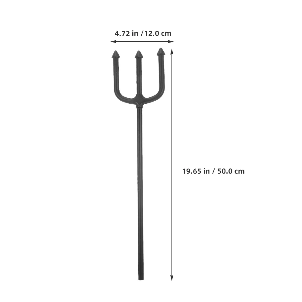 2Pcs Halloween Pitch Fork Plastic Devil Demon Fork Prop Cosplay Party Costume Stage Festival Demon Costume Accessories