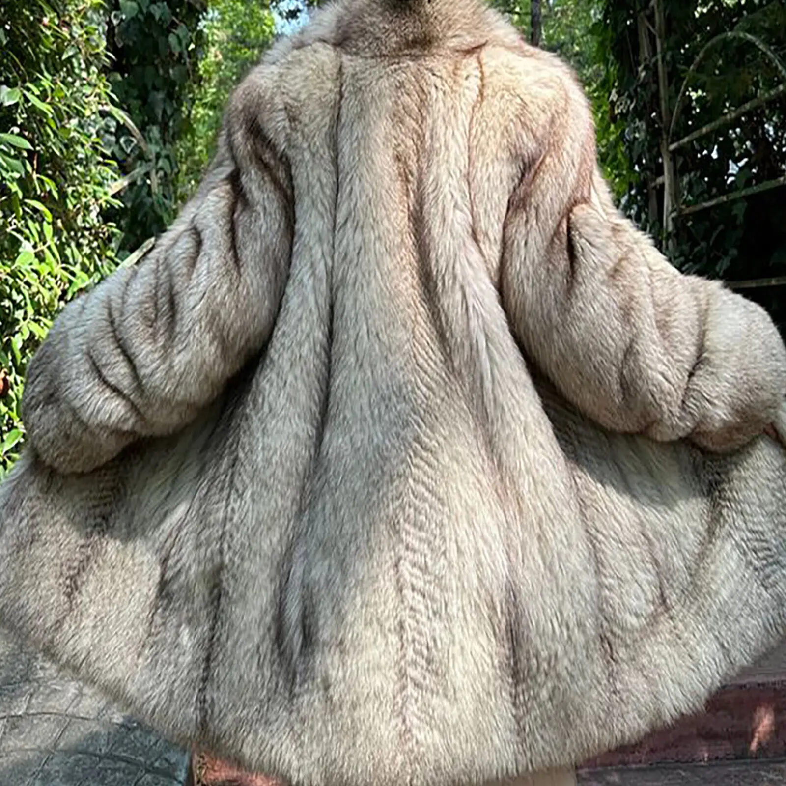 Luxus Elegante Volle Pelt Frauen Echt Fox Pelzmantel Winter Revers Warme Natürliche Fuchs Pelz Outwear Hohe Qualität Echtes Pelz Dicke Jacke