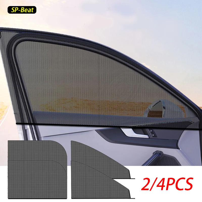 

2PCS Sedan/SUV car sunshade, UV resistant curtains, car window sunshade accessories, front and rear black curtains, side windows
