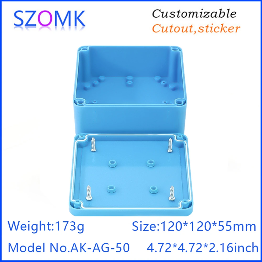 High Quality Blue ABS IP67Plastic Waterproof Box AK-AG-50