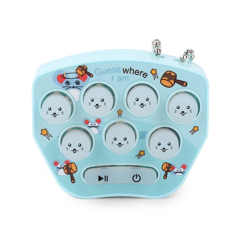 Mini Pocket Whack-a-mole Game Console Adult Children Parent-child Interactive Leisure Puzzle Cute Cartoon Toy with Keychain