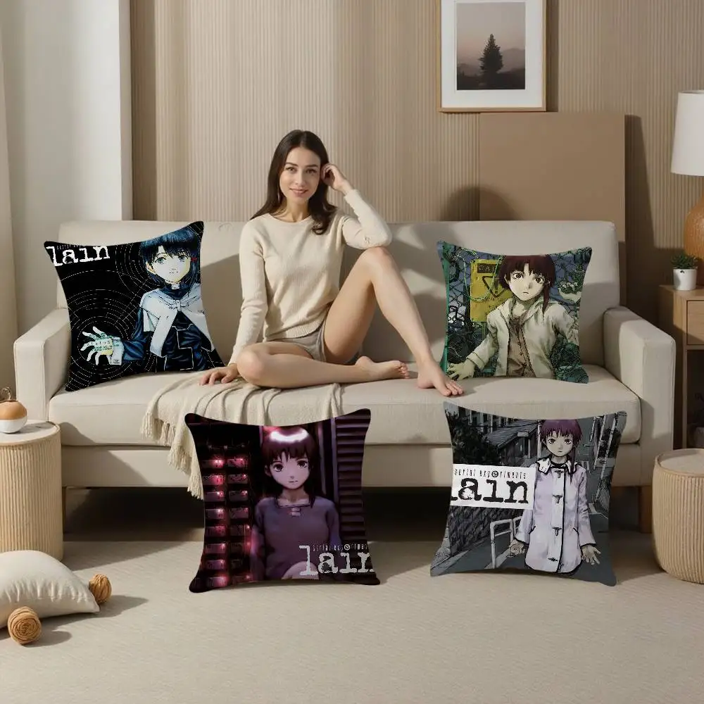 

Серийные эксперименты Lain Наволочка Дизайн Чехлы Декор Праздничные украшения