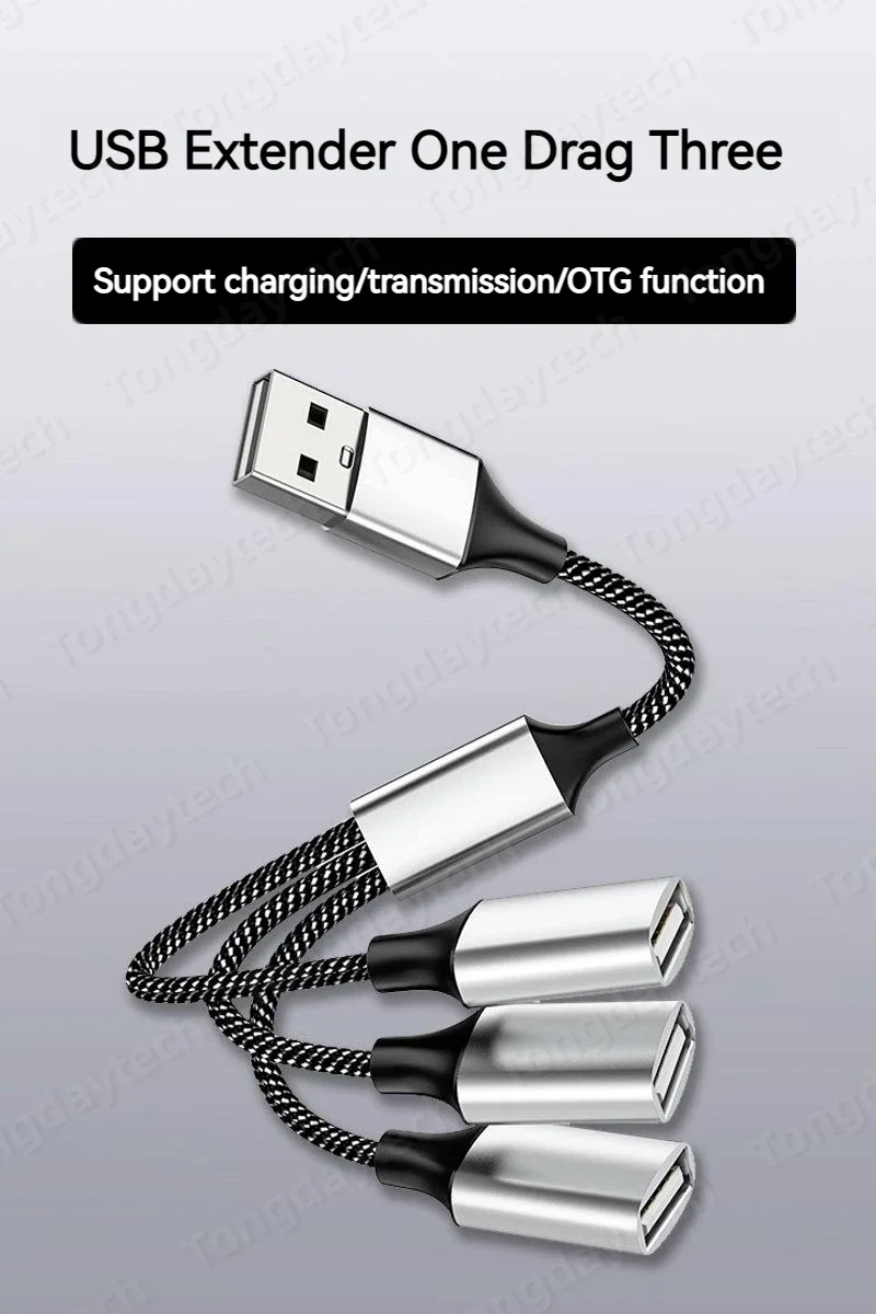 멀티 USB 허브 확장 4 포트 C타입 허브, USB 분배기, 고속 데이터 변속기, OTG 어댑터, 컴퓨터 샤오미 맥북 프로 에어용