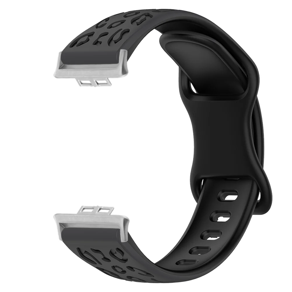 

18mm 20mm Silicone Watch Bands For Huawei Fit1 Fit2 Frontier Leopard Print Quick Release Sport Smart Watch Strap For Men Women