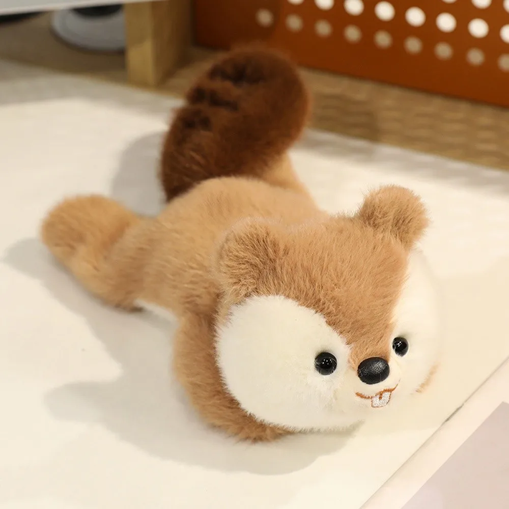 Creatief polskussen Zittende dieren Pluche dieren Huisdier Wasbeer Knuffel Cartoon Zacht dier Pluche pop Kinderspeelgoed