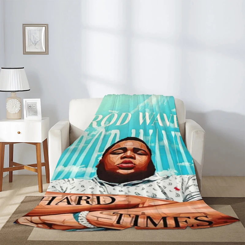 

Rapper Blanket for Sofa Blankets Hip Hop Rod Wave Microfiber Bedding Knee Winter Warm Fleece Fluffy Soft Nap & Throws Decorative