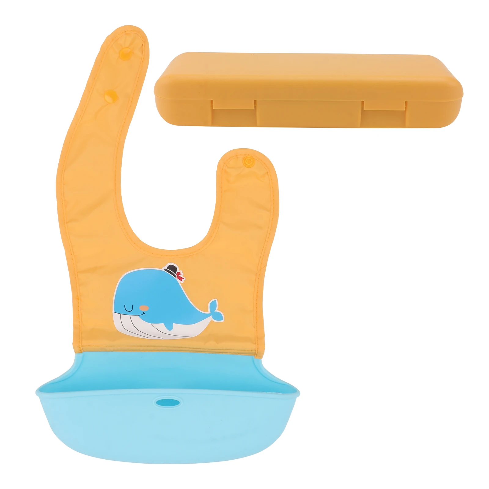 

1pc Cartoon Children Food Feeding Waterproof Durable Silicone Soft Adjustable Toddler Lovely Kids Feeding Bibs Printing Bibs
