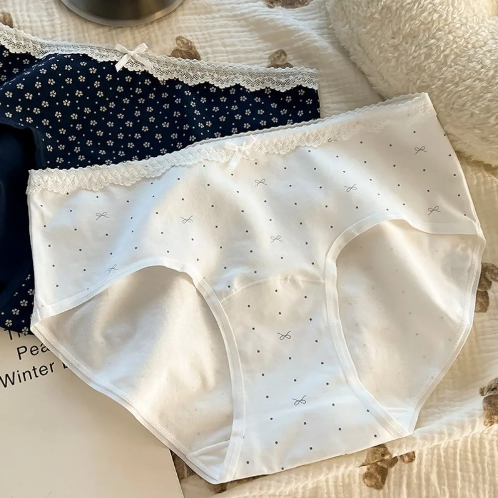 Fresh style Soft Cotton Panties Elastic Comfortable Fashion Briefs Breathable Printed Underwear Sports