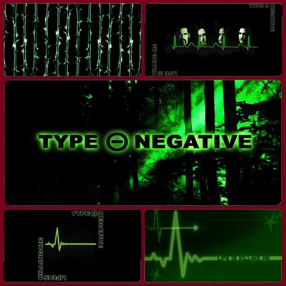 

Dark Gothic Band T-Type O Negative Mouse Pad Large Gaming Mousepad with Stitched Edges Thickened Desk Mat PC