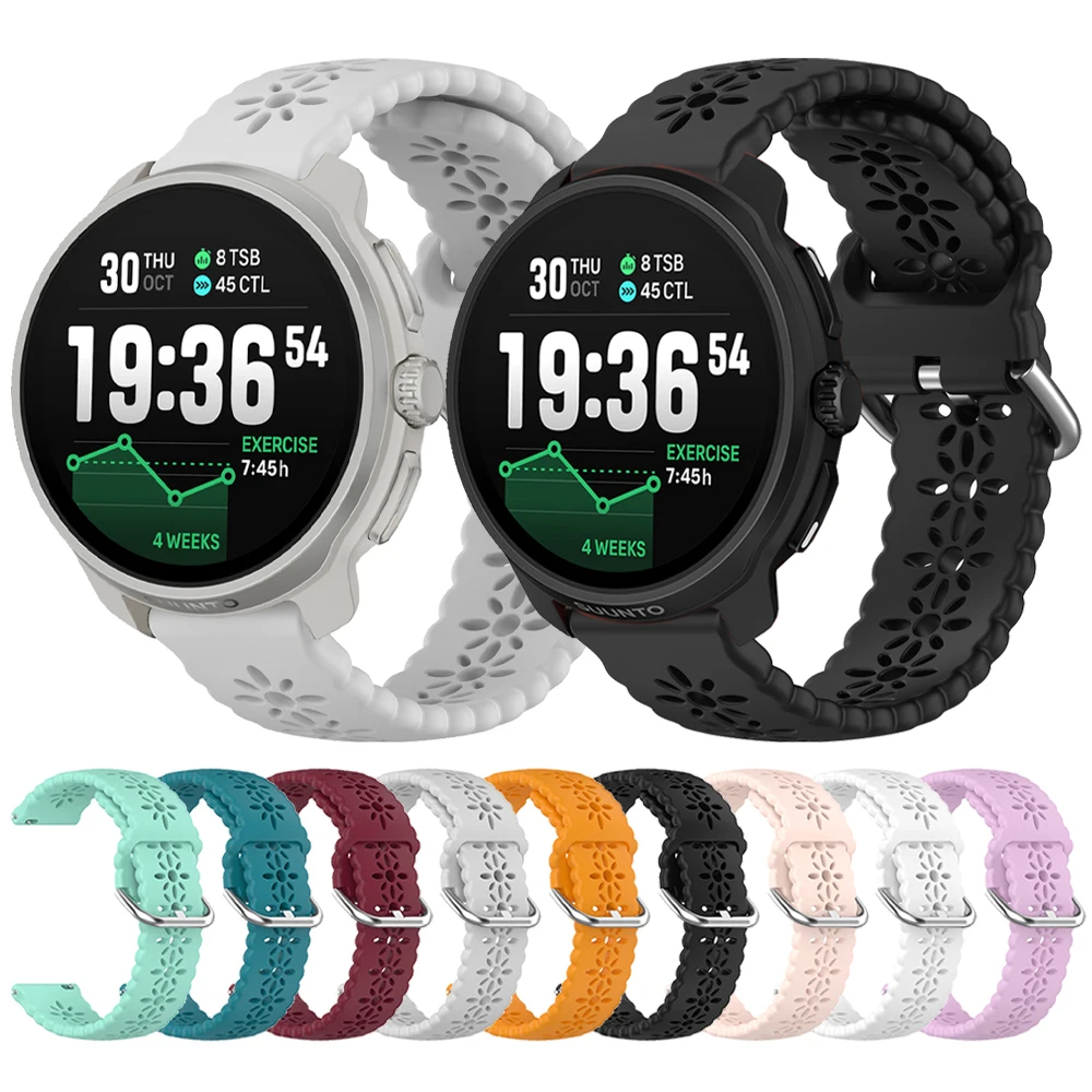 الرياضة سيليكون حزام ل SUUNTO سباق 2 استبدال حزام (استيك) ساعة ل SUUNTO العمودي المحيط سباق تشغيل/S 9 الذروة برو 3 Correa سوار
