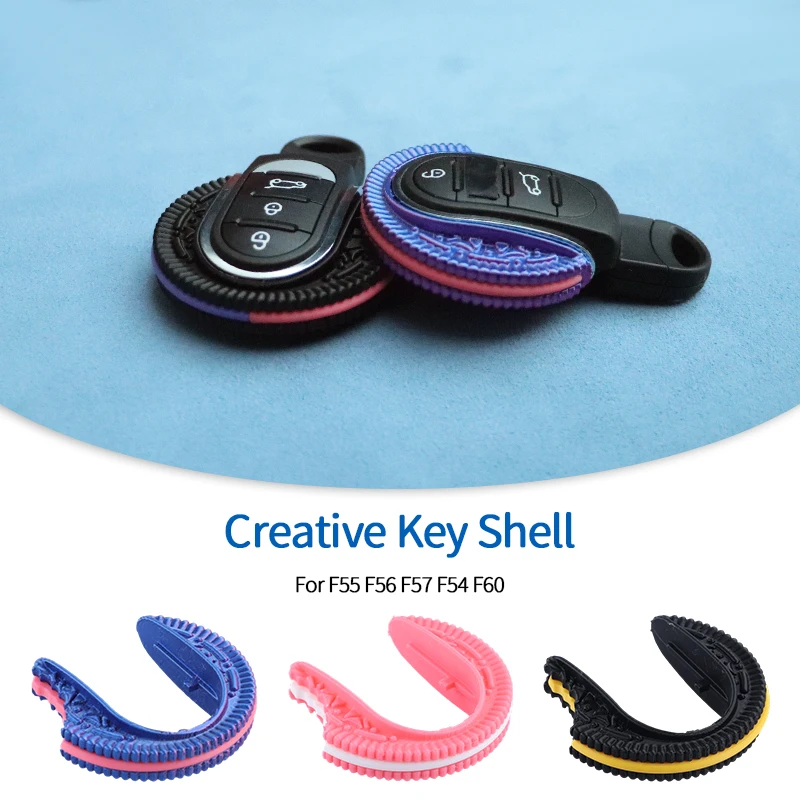 

Car Key Case Shell Keychain Decorative Car Styling Protection Shell Car Accessories For Mini Cooper F54 F55 F56 F57 F60