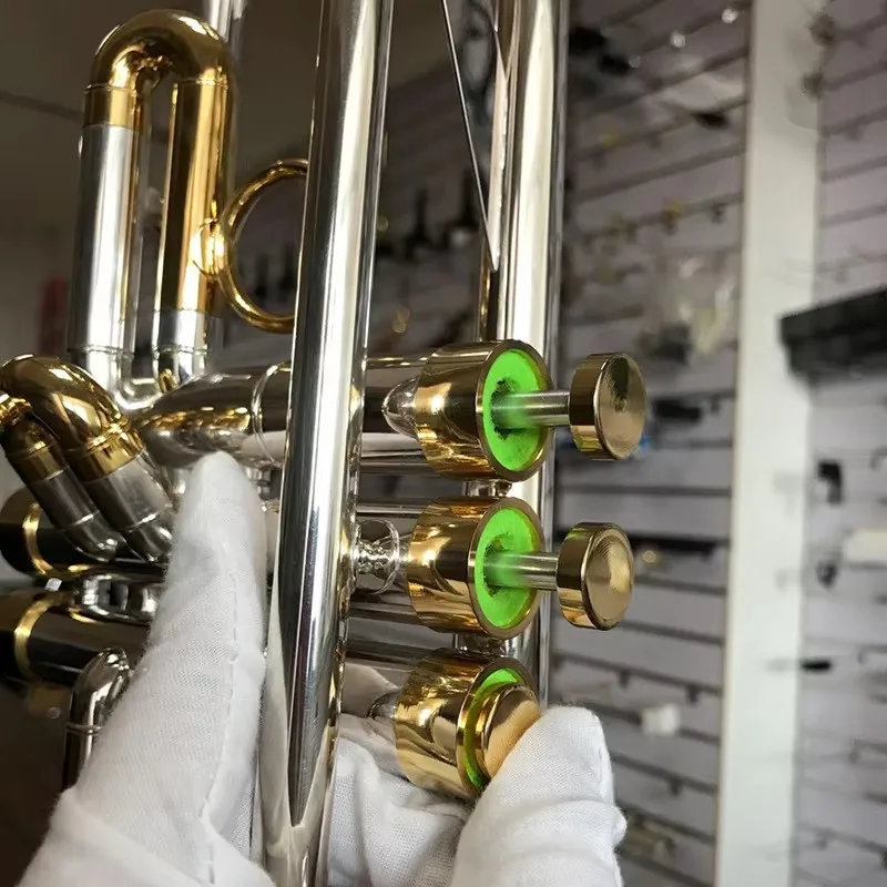 

Two Tone Silver Plating Trumpet, B Flat, Silver Plated, Brass, I Just Want to Play an Instrument