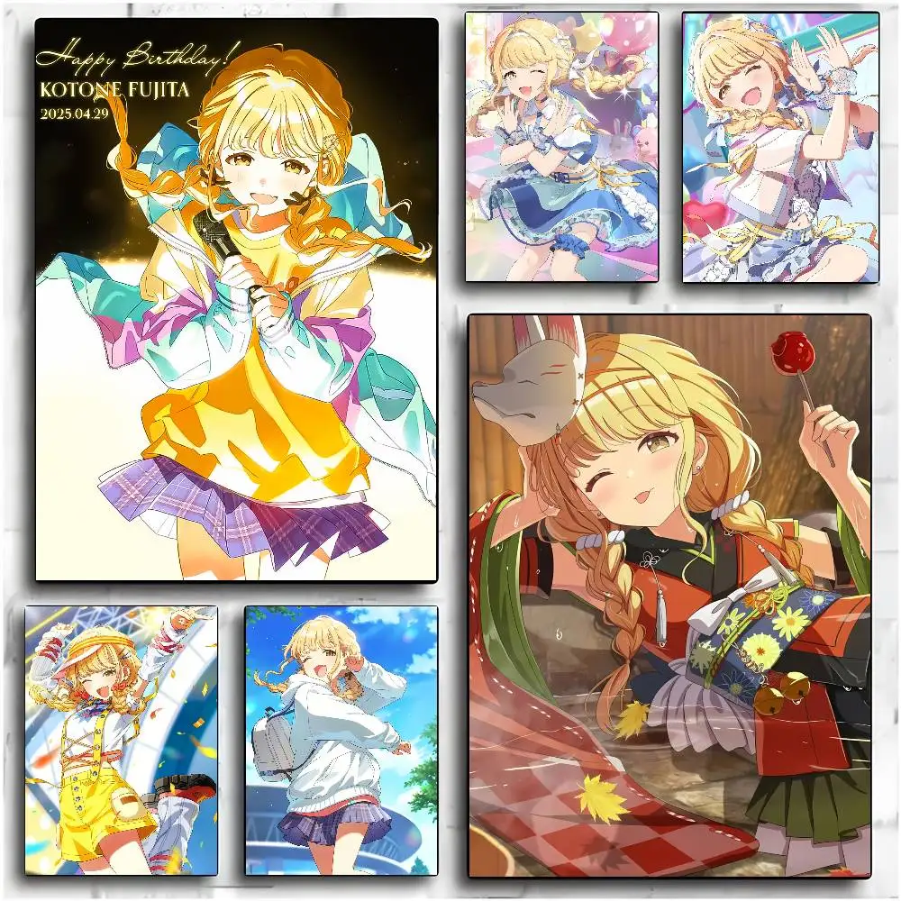 Póster de anime G-Gakuen I-Idolmaster No requiere perforación, no deja marcas Las pegatinas autoadhesivas se pueden aplicar a cualquier superficie