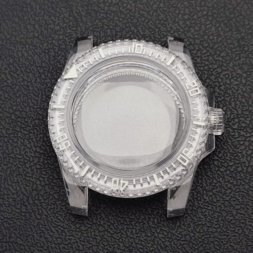 NH35 GMT 40,5mm Uhrengehäuse Herren Transparentes Gehäuse Passend für NH34 NH35 NH38 Uhrwerk Uhrenbox 20mm Uhrenarmband Uhrenzubehör – Detail 8