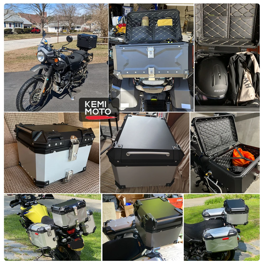 For BMW R1200GS R1250GS R 1250 GS Motorcycle Rear Luggage Top Cases CNC Aluminum Tail Storage Tool Helmet Box Cases Lock Trunk