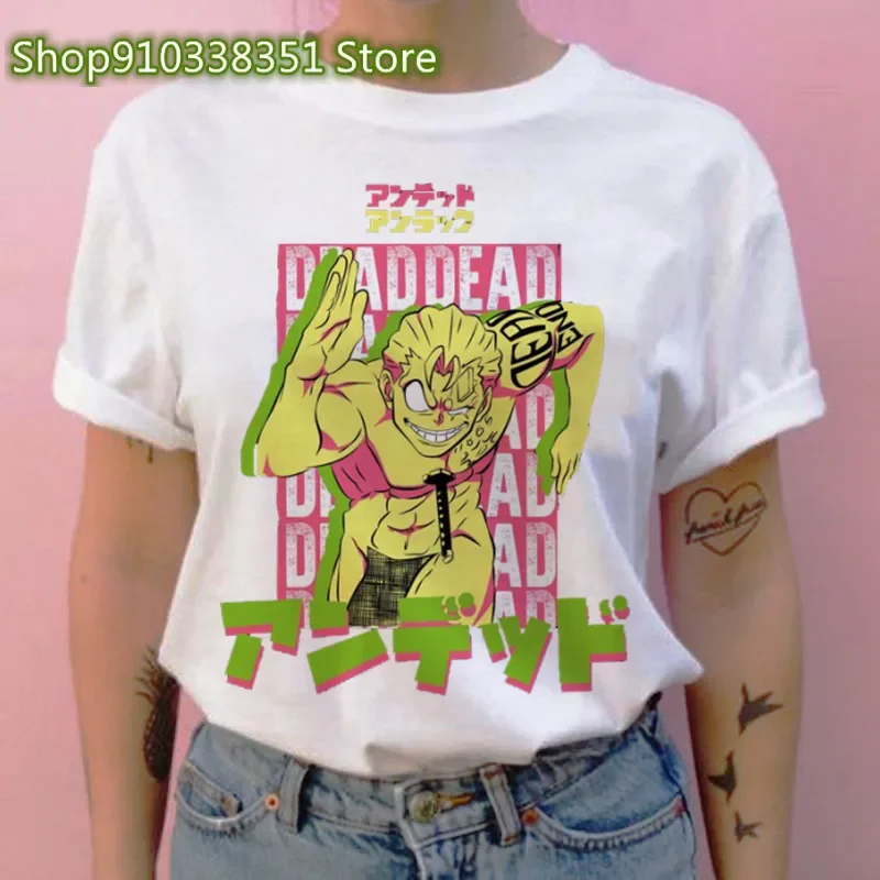 

UNDEAD UNLUCK Andy T-shirt Women Anime Loose Printed Short Sleeve Manga Tops for Girl Oversize Clothes Fashion 2024