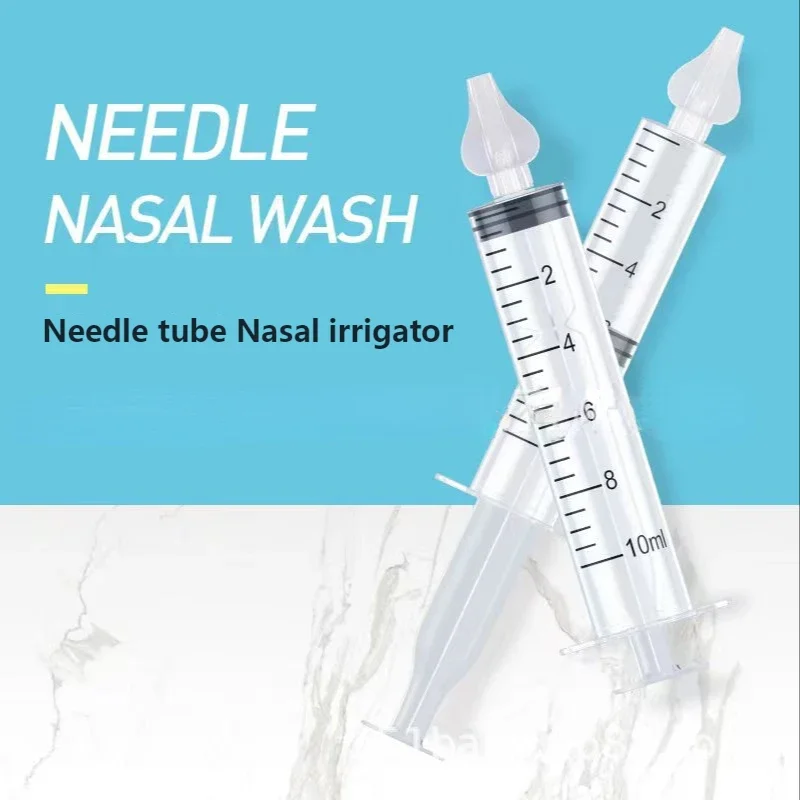 10ML Baby-Nasenspritzen-Set mit 5 Silikonköpfen, Baby-Nasensauger, Schnelle Nasenspritze, Nasenreiniger, Spülwerkzeuge für Säuglinge und Kinder – Detail 2