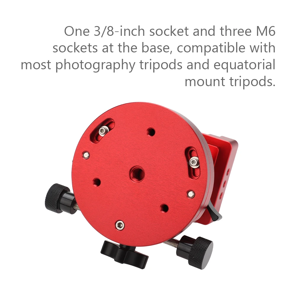Equatorial Mount Base with Dovetail Slot 39kg High Load Capacity Latitude Adjustment Anti-Detachment Design for Astronomical Use