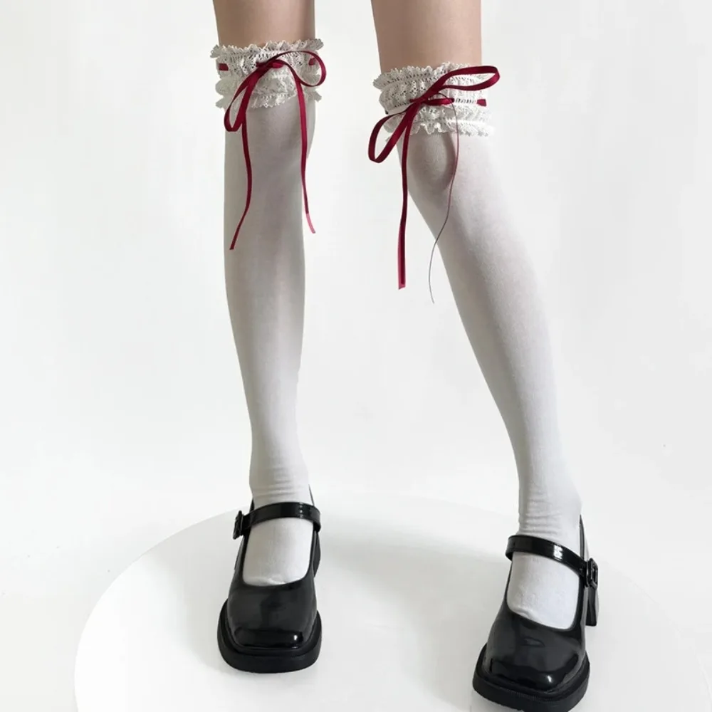 

Коллекция носков 2026: Модные женские носки в стиле JK для студенток, высокие, повседневные, для вечеринок, косплея, базовые, с бантом, длинные чулки