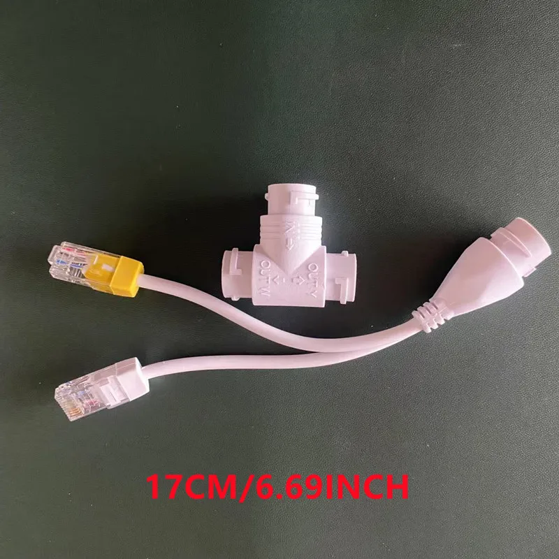 Cable divisor POE 1 a 2 conector Ethernet RJ45 Cable combinador POE para cámara IP