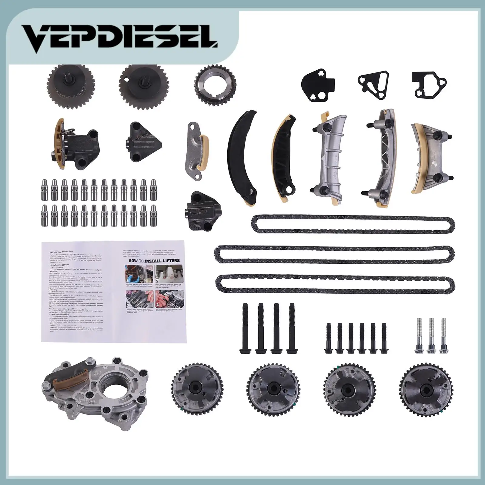 

Комплект ГРМ (распредвалы, VVT-фазеры, масляный насос и толкатели) 12590016 12686787 для Chevrolet Traverse 3.6L 2009-2013 гг. Запчасти и аксессуары для автомобилей