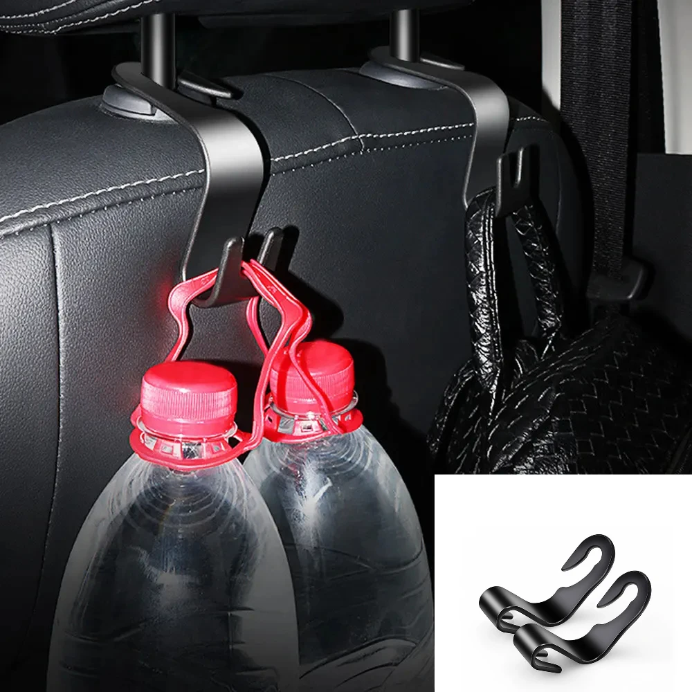 

2Pcs Car Headrest Back Seat Hook Universal Hanger Clips Organizer Holder Handbags Grocery Bag Rack Hook Car Interior Accessories