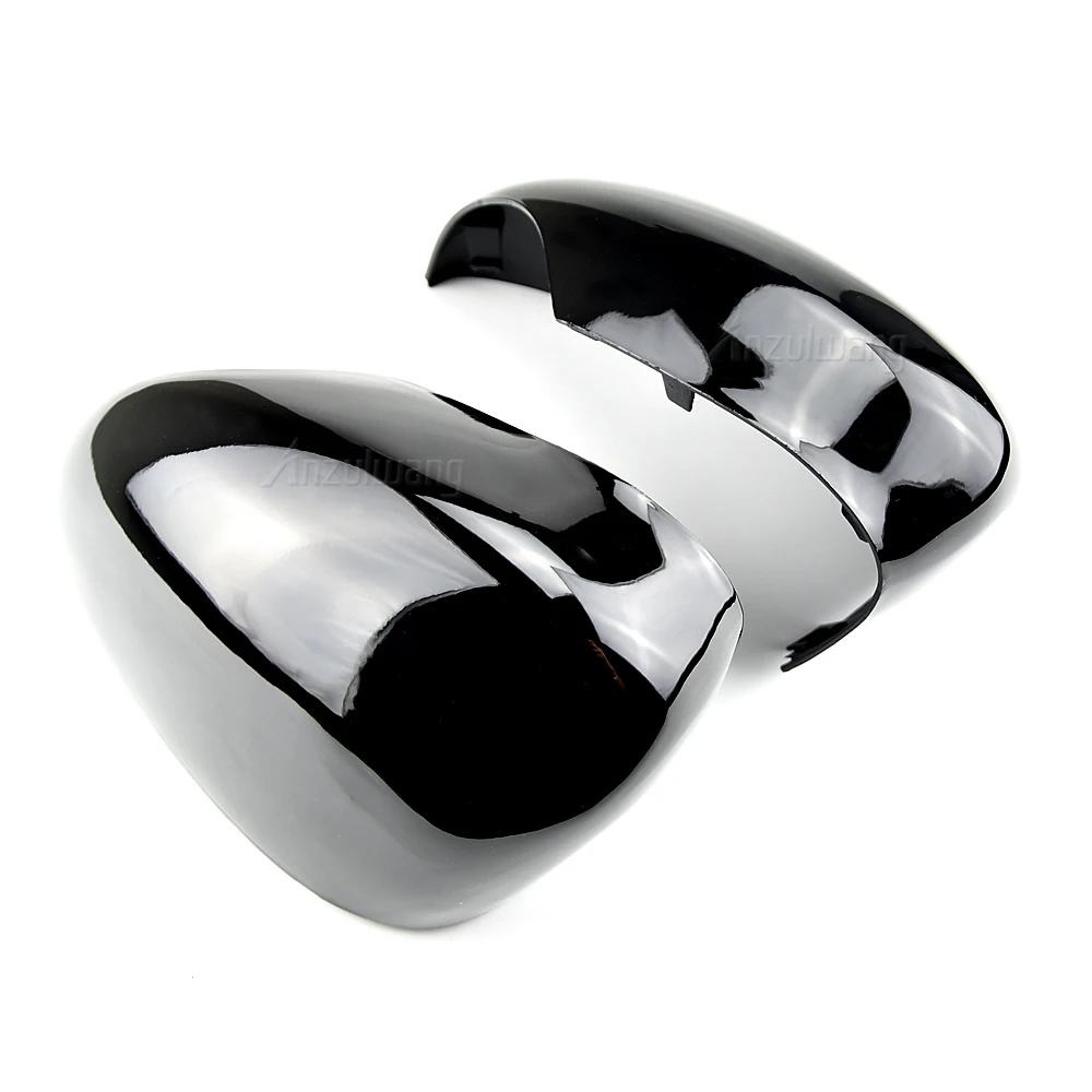 

1 Pair Left & Right Car Wing Door Carbon Fiber Rear View Rearview Mirror Covers Cap Trim Case For Ford Fiesta Mk7 2008-2017