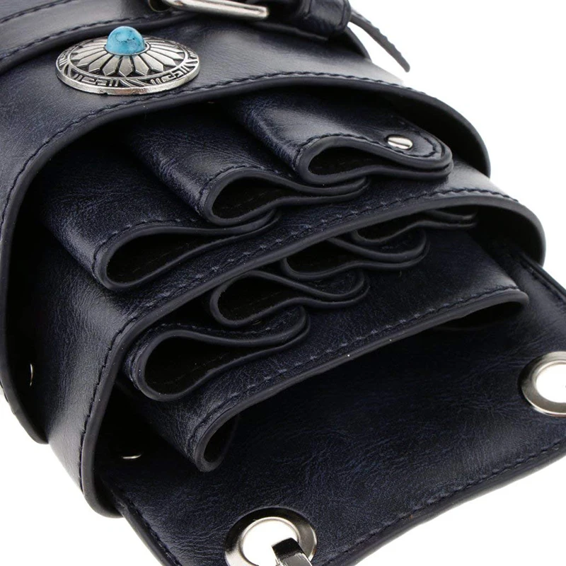 Real Leather Scissor Holster Belt Pouch for Hairdressers Hair Stylist Barber Scissors Shear Hairdressing Waist Holder