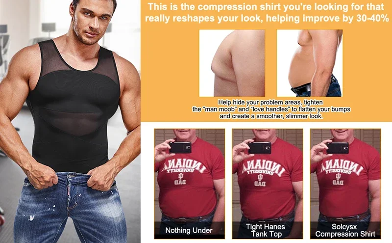 Männer Body Shaper Kompression hemden mit X-förmigen Gürtel abnehmen Unterhemd Tank Top Abs Shaper Workout Bauch Kontrolle Korsett Weste – Detail 3