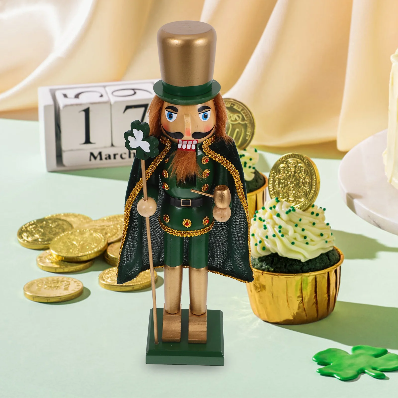 

Christmas Wooden Nutcracker Decoration for Desktop Bookshelf Cabinet Xmas Nutcrackers Figures Traditional Holiday Supplies