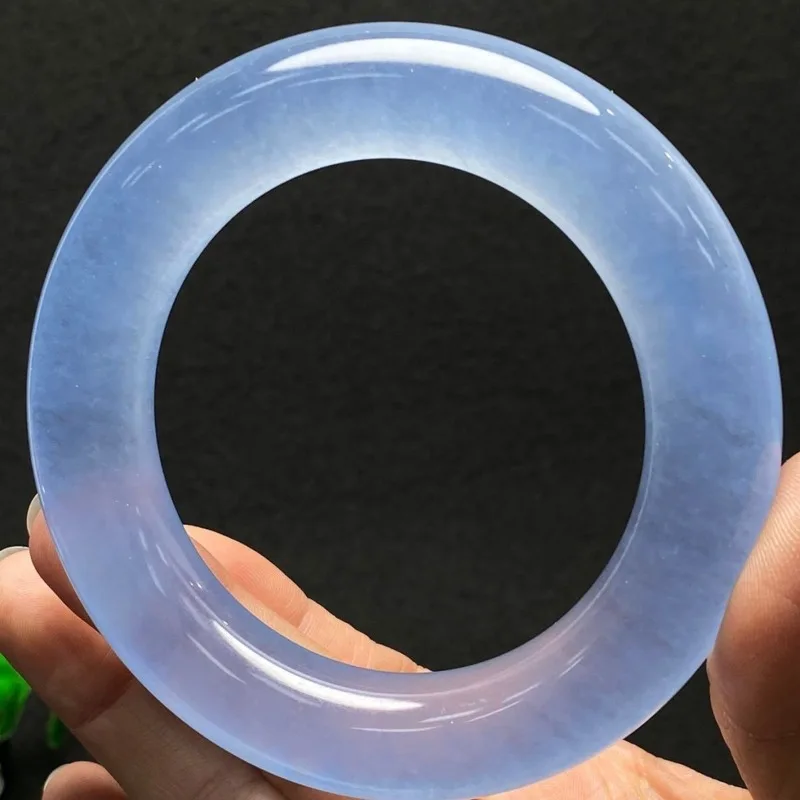 

Ледяной синий фиолетовый синий водный браслет, кварцевый нефрит, модный простой универсальный нефритовый браслет