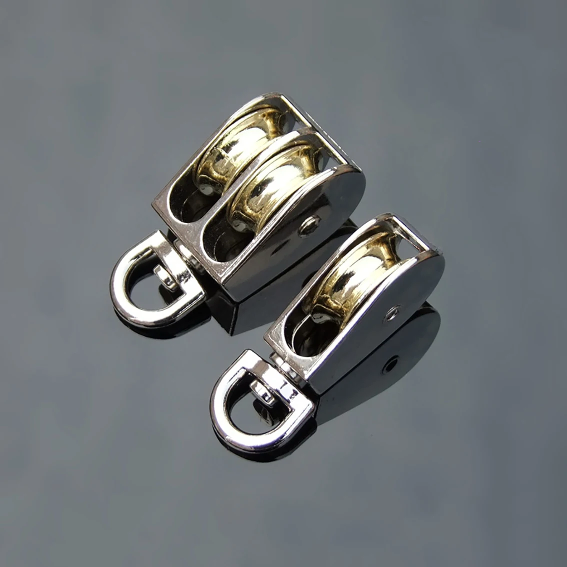 43mm/58mm/86mm 1/2/4/6pcs Metal Sheave Zinc Alloy Rotation Pulley Crown Block And Tackle Lifting Wheel Mini Single/Double Pulley