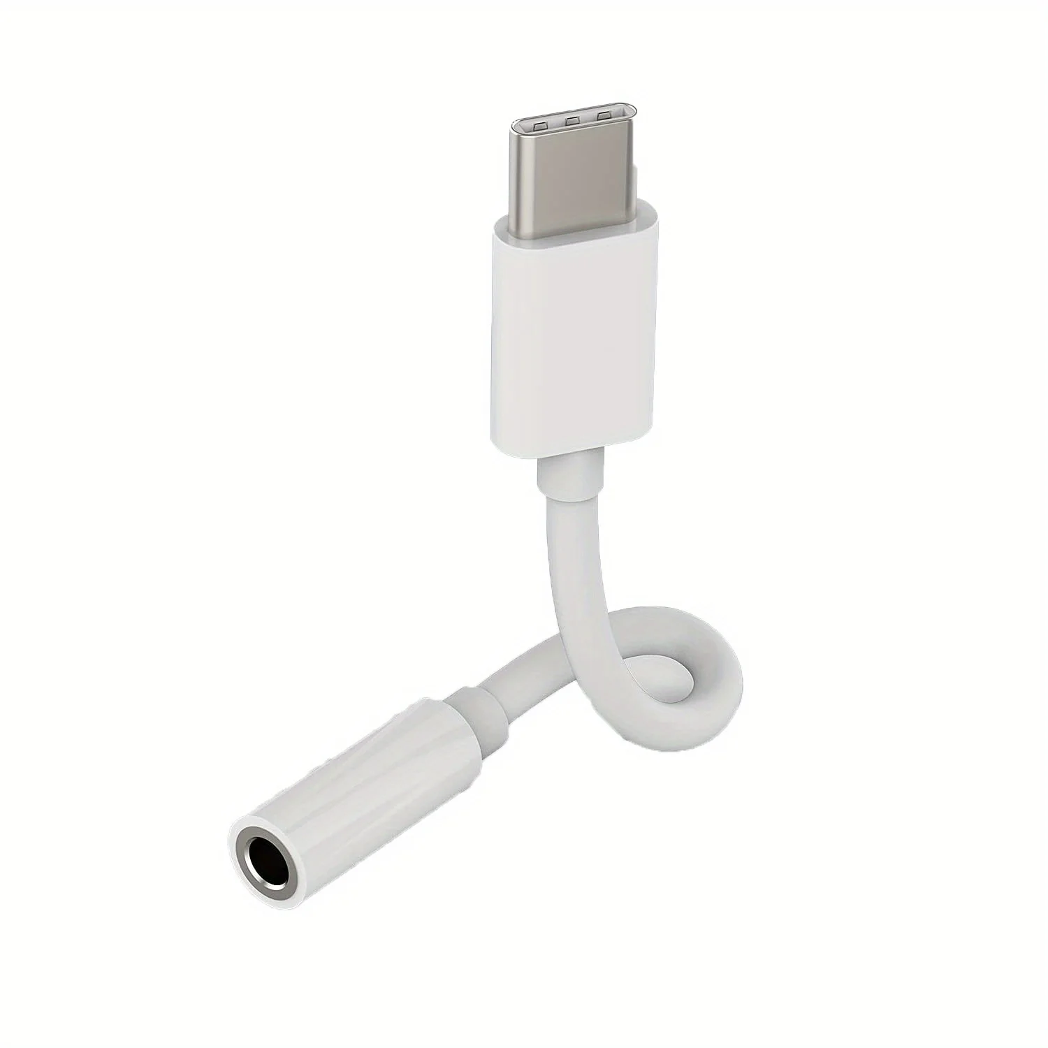 Premium Type-C to 3.5mm Female Audio Adapter, Flexible Anti-break Durable Cable, Stable Sound Transmission, Plug and Play, Widely Compatible with Huawei Samsung Redmi USB-C Phones for Headphone Speaker Connection