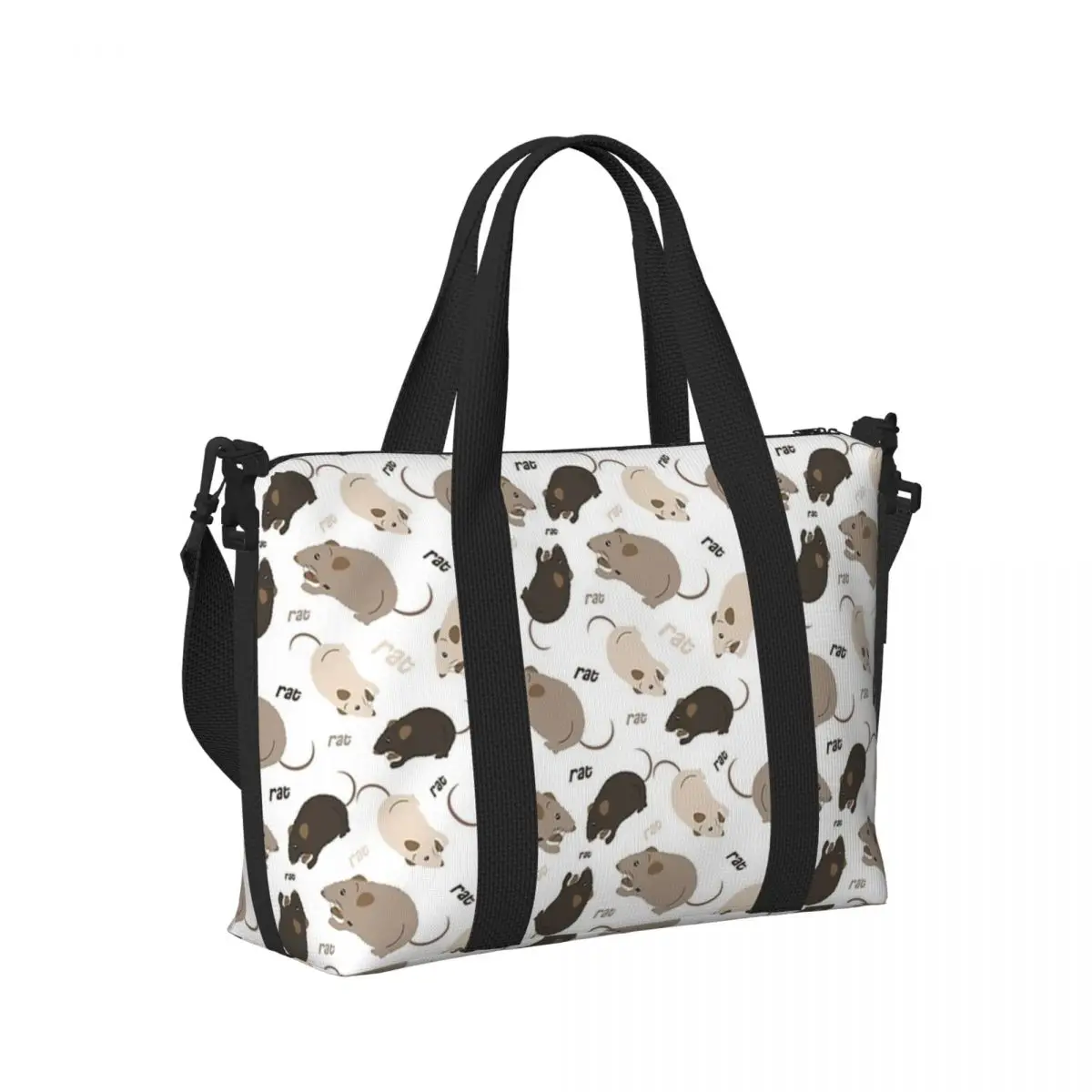 

Пляжная дорожная сумка с рисунком крысы, большая вместительная сумка-тоут для спортзала, спортивная женская дорожная сумка для покупок