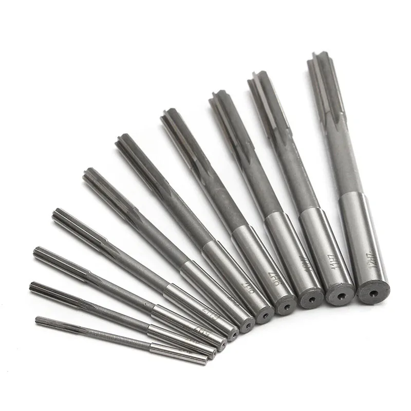 3-12mm HSS Machine Reamer Set H7 Straight Shank Milling Chucking Reamer for Metal Steel Aluminum