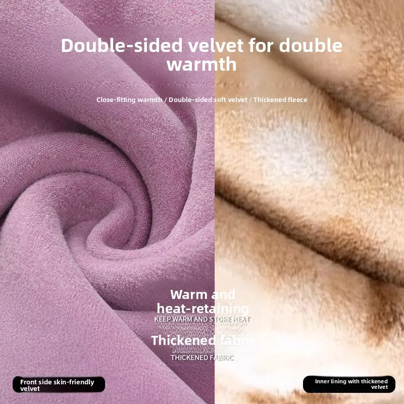 Thickened Fleece Warm Patch Vest Women's Winter Autumn Integrated Fleece Alpaca Wool Gastric Protection Vest Top Layer