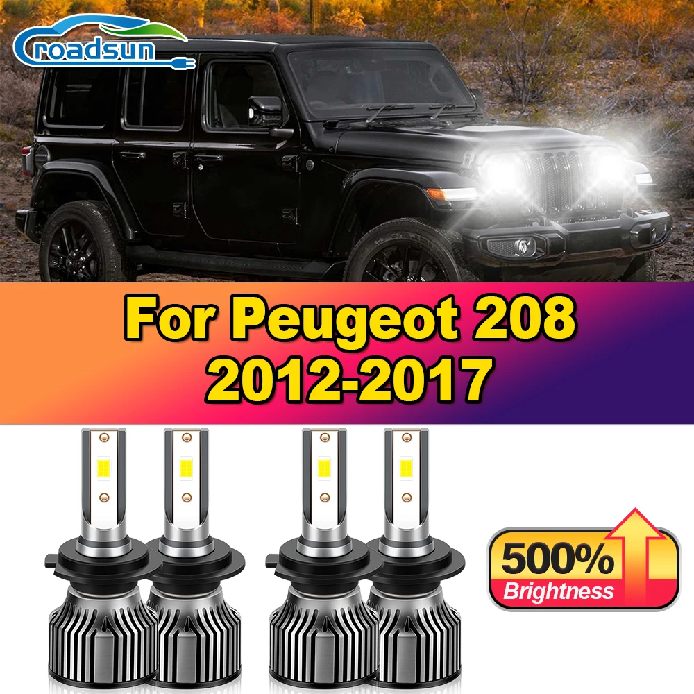 

40000LM Canbus LED Headlight Bulbs 240W Turbo Auto Lamps 12V 6000K Front Lights For Peugeot 208 2012 2013 2014 2015 2016 2017