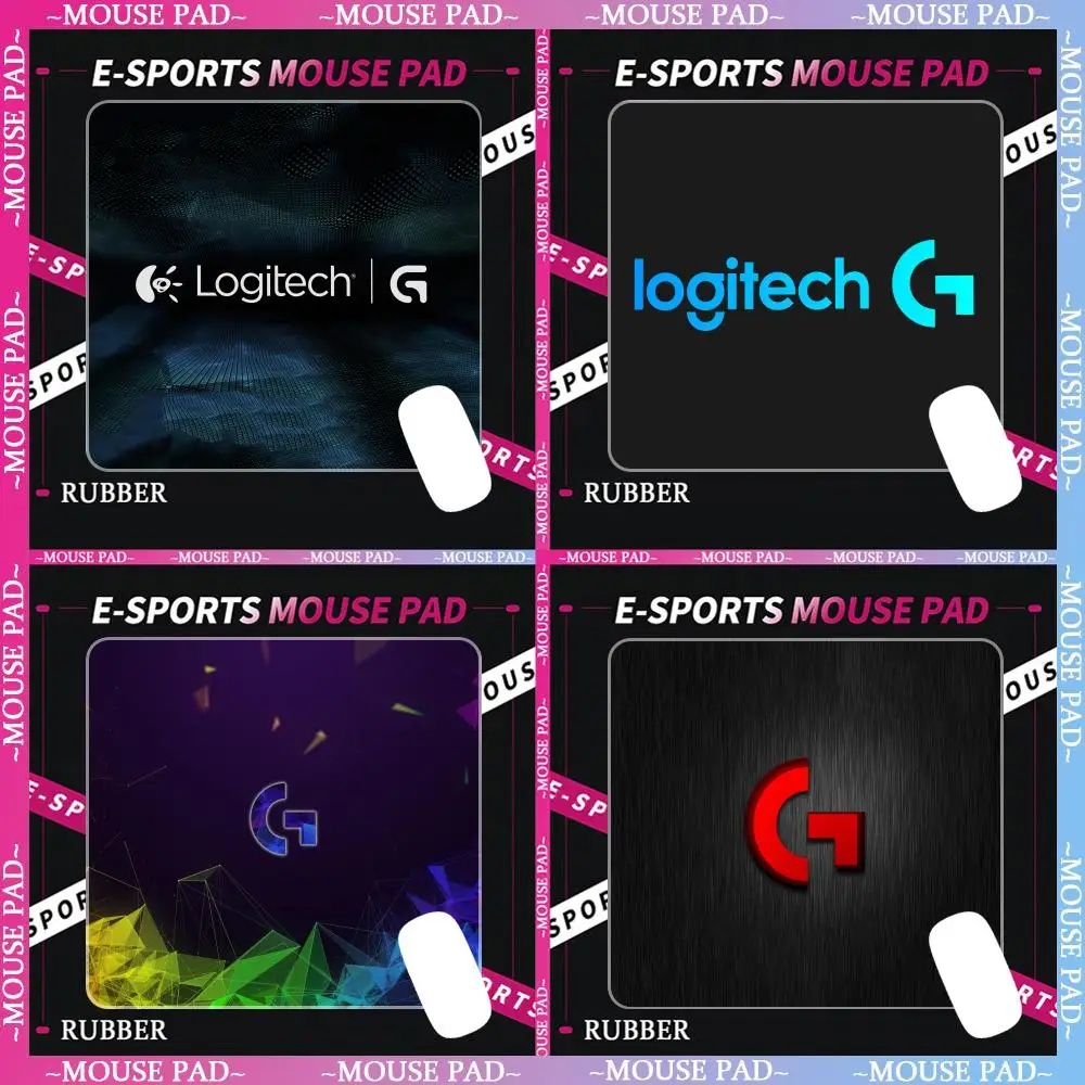 L-LogitechS logo design ins Mouse Pad Rubber Small mouse pad CSGOs desktop computer office keyboard e-sports ROGs game