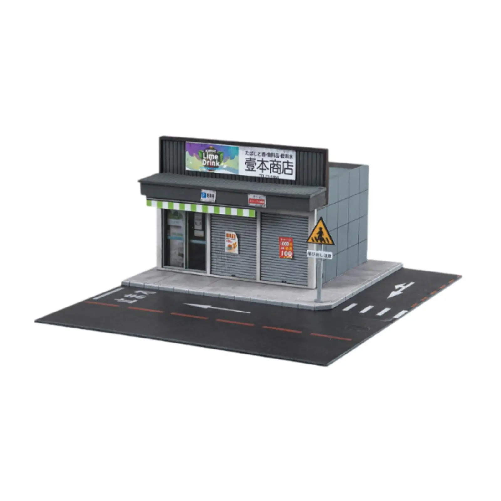 1/64 Winkel Model Diorama Parkeerplaats Landschap Collectibles Tafelblad Ornament