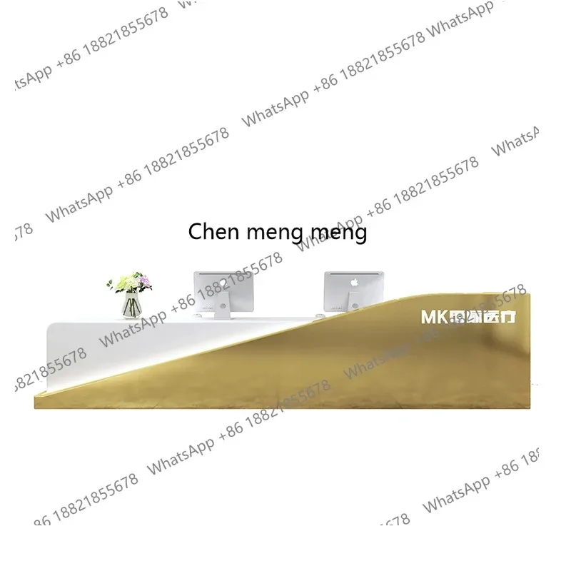A17 Company, reception desk creative paint checkout page simple and modern, desk consultation cabinet, welcome desk